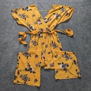 Streetwear Society maxi floral wrap jumpsuit Size Medium